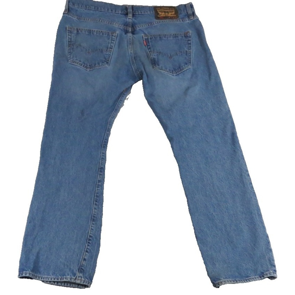 Levis 501 Button Fly Jeans Men 34x30 Big E Redline Stitch Premium Blue Denim